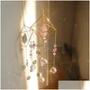 Decorações de jardim Crystal Light Catching Jewelry Pendant Wind Chime Diamond AB Lighting Ball Bead Frame N DHFWN