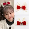 Ribbon Bow Rhinestones Crown Hairpin para meninas cabelos de cabelos ornamentos para crianças cabelos clipe Grip infantil acessórios de cabelo 2046