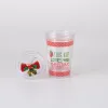 10 OZ Christmas Cups Double Layer Plastic Tumbler With Lid and Straw Christmas Water Bottles