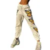 Женские штаны Capris Xingqing Женщины Sweat Pant Prant Print Print Harajuku Брюки эластичная талия высокая гарема женская уличная уличная одежда SweatWant