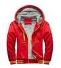 Hoodies masculinos de pelúcia com capuz quente com retalhos de outono e inverno cardigan grosso