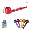 Metal Dry Herb Smoking Pipes with Large Bowls Slides Detachable Pocket Portable Aluminium Hand Pipe Smoke Puff Cigar Device Tool