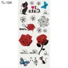 Tatouages temporaires Fashion papillon dragon fleur art art temporaire faux tatouage autocollant autocollant z0403