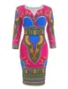 Vêtements ethniques robes africaines pour femmes Dashiki imprimer Tribal mode col en v dames vêtements décontracté Sexy Robe Robe de soirée