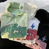 Giacche da donna Felpa con zip giacca harajuku y2k stile coreano anime graffiti lettera stampa autunno felpa con cappuccio in cotone allentato donna outwear ins 231102