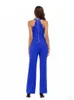 Women's Jumpsuits & Rompers Black Back Zipper Ruffled Sleeveless Sexy Long Jumpsuit Casual Summer Plus Size Work Clothes Teacher Schoolgirl