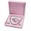 Stud DE BLING KONING Mooie Sieraden Set Voor Vrouwen Hartvormige Ketting Verstelbare Armband Open Ring Oorbel 231102