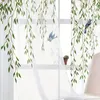 Gardin 2st White Garn Colorful Flowers Semi-Sheer Light Filtring Voile Drape For Living Room Bedroom Kitchen Cafe Curtain