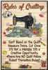 Funny Retro Tin Signs Sewing Machine Rules of Quilting Vintage Auto Motorcycle Gasoline Garage Home Wall Decoration Metal Plaques 4003810