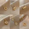 Luxury Non Tarnish 18K Gold Plated Crescent Fishtail Heart Pendant Women 316L Stainless Steel Necklace Jewelry