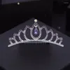 Pinces à cheveux princesse couleurs cristal mode peignes couronne pour filles strass épingles à cheveux diadèmes mariée mariage bijoux accessoires