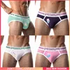 Sous-vêtements 4pcs / lot coton gay culotte jockstrap hommes slips taille basse slip sexy homme sous-vêtements bref hommes vêtements