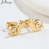 Brincos de garanhão animal minimalista animal preto aço inoxidável dinossauro Lion Ear Studs para mulheres crianças, encaixando um piercing punk presentes