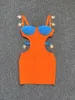 Casual Jurken JUNI LIPPEN Zomer Dames Sexy Roze Zwart Oranje Hol Bandage Mini Jurk Avond Celebrity Club Party