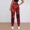 Pantalon femme marbre survêtement rouge or liquide Vintage grande taille survêtement s printemps femme personnalisé Harajuku pantalon