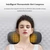 Oreiller masseur électrique compresse cervicale Massage par Vibration Traction du cou relaxation sommeil mousse à mémoire de forme soutien de la colonne vertébrale 231102