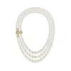 Desginer Viviene Westwoods Empress Dowager Xi's Three-layer Pearl Magnet Clasp Saturn Necklace Vivian High-end Heavy Duty Gradient Pearl Necklace