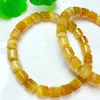 Bracciale rigido naturale occhio di tigre dorato pietra secchiello braccialetto fatto a mano cristallo di quarzo gioielli elasticizzati regalo di compleanno per bambini 1 pz 8 mm