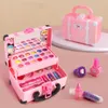 Andere Toys Children's Make -up Cosmetica spelen Box Princess Girl Toy Play Set Lipstick Eye Shadow Safety Nontoxic Kit for Kids 230403