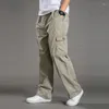 Abiti da uomo Moda coreana Jogger Pantaloni sportivi da uomo Pantaloni sportivi in cotone e lino Pantaloni casual leggeri Primavera Estate Jogging A6