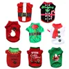 Vestuário para cães Roupas de Natal Roupas de algodão para animais de estimação Hoodies para cães pequenos gatos colete camisa filhote de cachorro traje roupa presente