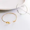 Strand Leaf Cuff Bracelets For Women Open Bangle Bracelet Fashion Tiny Hand Elegant Metal Jewelry Party Valentine's Gifts