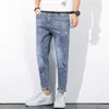Herren Jeans Mode lässig Baumwolle Herren Jeans ultradünne Passform Panst hochwertige Strickjacke Herren Jeans 230403