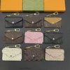 Designer Wallet Coin Purse Keychains Zippy Lady chain Wallets Fold Card Holder Passport Women flower Purses key Pouch 9 colors