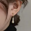 Baumelnde Ohrringe U-Magische Französische Vintage Lange Quaste Simulationsperlenohrringe Für Frauen Exquisiter Partyschmuck