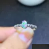 Pierścienie oryginalny pierścień opal prawdziwy 925 Sterling Sier Fine Jewelry 4x6mm Colorf Natrual Kamień dla kobiet prezent urodzinowy Shi dhgarden dhrfg