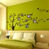 Naklejki ścienne duże 200 * 250 cm/79 * 99in czarny 3D DIY PO Tree PVC Wall Dekal/kleje domowe naklejka Mural Mural Dekoracja domu 230403