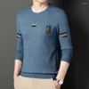 Erkek Sweaters 2023 Yuvarlak Boyun Süvarisi Moda Günlük Uzun Kollu Günlük Örme Kazak