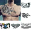 Tijdelijke tatoeages tijdelijke tatoeages voor mannen schoudertatoeages grote borst body sexy tattoo sticker waterdichte tatoo nep jongens make -up patroon z0403