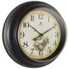 壁の時計プラスチック15.75 "豊かな黒を維持するための正確な時間のためにクォーツムーブメントを備えた屋内時計