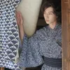 Etnik Giyim Japon Kimono Tarz Moda Desenli Çiçek Yukata Erkek Kemer Haori Yüksek Kaliteli Günlük Boş Zaman Geleneksel Giysiler