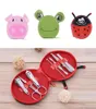 Cute Animals Zestaw paznokci paznokci nożyczka bissor nożyczka do uszu łyżka podwójna głośna martwa skóra Nipper Manicure Kit 7pcsset8126860