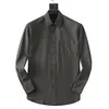 Heren Dress Casual Shirts Luxe Slank Zijden T-shirt Lange mouw Casual zakelijke kleding plaid merk 5 kleuren M-3XL