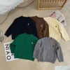 Pull Nouveau coton enfants pulls tricotés rétro pluvier hiver automne garçons fille cardigan col rond enfants pull solide 2-7T goutte livraison Dhdaf