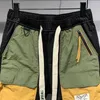 Pantaloncini da uomo Gmiixder Japanese Cargo Hip Hop Tasca con giunture a colori a contrasto Mezzi pantaloni estivi larghi da lavoro personalizzati