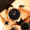 2020 New Fashion Women's Watch Rose Gold Rhinestone Watch Ladies Quartz Leather Clocks Montre Femme Uhr3162