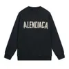 Brand Balenciiagas Hoodies Hoodie Sweater Version Paris Fashion Men High Quality Sweaters b Home Adhesive Tape Direct Spray Printing Wash Worn Out Men's Women's