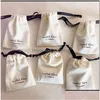 Jewelry Stand Higher Quality Cotton Gift Bags 5X7Cm2X2.75 7X9Cm 11X14Cm 15X20Cm6X8In Makeup Dstring Pouches Drop Delivery Pac Dhgarden Dhh5B