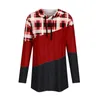 Women's Hoodies Women Fall Spring Hoodie Patchwork Plaid Print Hooded Loose Casual Long Sleeve Drawstring Mid Length Lady Pullover Top