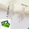 Pendientes de tuerca coreano elegante lazo blanco para mujer moda Linda borla de Metal personalidad accesorios de fiesta, joyería