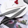 식기 세트 24 개 PCS Black Western Cutlery Set Mirror 18/10 스테인레스 스틸 디너 나이프 포크 스푼 식기 식탁