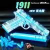 Luminous Gun Toys M1911 Pistol Model Guns Toy Shell Ejection für Kinder Jungen Geburtstagsgeschenk Spiele im Freien 2038