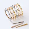 Brazalete 5.0th Love Bracelet para mujer hombre 4cz titanio acero tornillo destornillador s oro plata rosa uñas joyería con RedB6UW