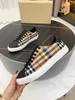 Designer Women Leather Sneakers Lace-up Check Shoes