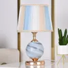 Bordslampor Modern Glass Planet Fabric Lampshade Desk Lamp Led Stand Lights For Bedroom Bedside Study Night Light Fixtures