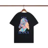 高品質のメンズTシャツデザイナーフォグショートスリーブTシャツファッションピクチャーミスティフォレストピュアコットンルーズティー＃3213